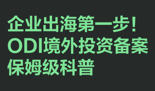 ODI备案代办服务机构