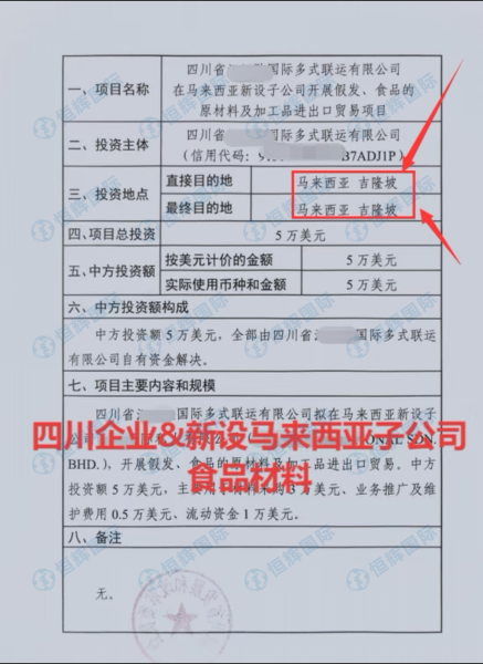 专业ODI备案代办案例：四川企业成功获批马来西亚子公司设立